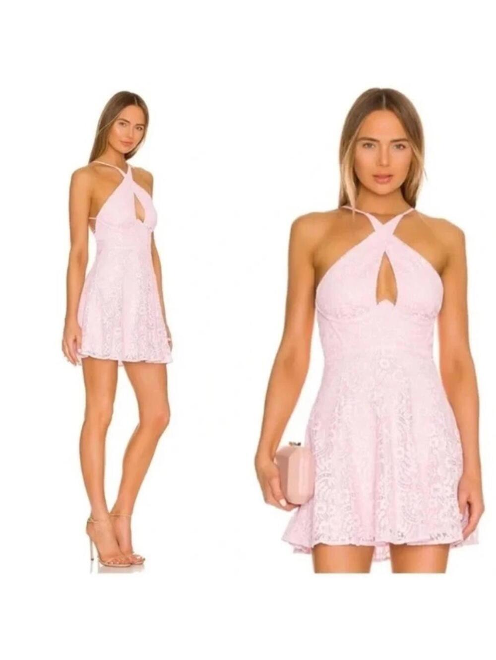 NWT For Love & Lemons Carmela Mini Dress Size Medium Lace